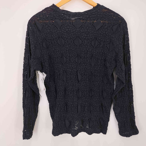 ミズイロインド mizuiro ind 24AW sheer pattern knitting crew neck long T レディース FREE