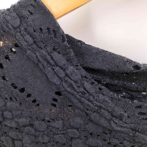 ミズイロインド mizuiro ind 24AW sheer pattern knitting crew neck long T レディース FREE