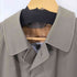 アクアスキュータム AQUASCUTUM 80S 英国製 チェックライナー付 比翼ステンカラーコート 玉虫 タマムシ メンズ