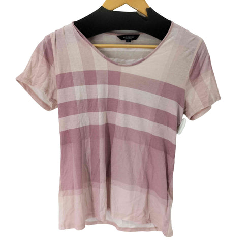 バーバリーロンドン BURBERRY LONDON S/S コットンチェックTシャツ レディース JPN:1