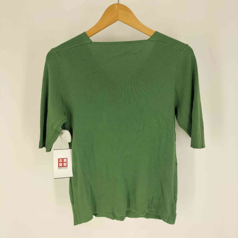 エヌナチュラルビューティーベーシック N.NATURAL BEAUTY BASIC 22SS 総針 Vネック 5分袖ニット レディース JPN:M