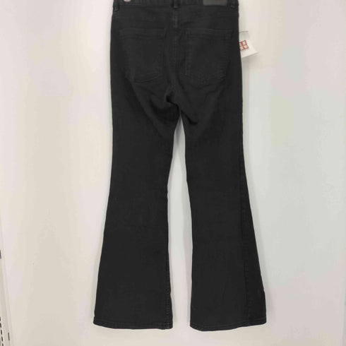 ベルシュカ BERSHKA High Waisted Flared Jeans in Black レディース EUR:38