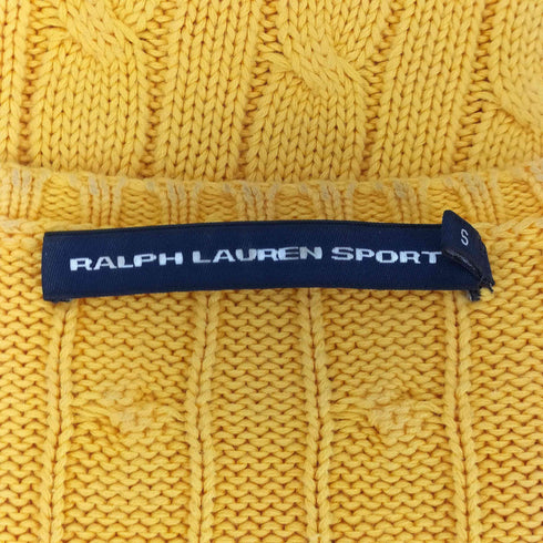ラルフローレンスポーツ RALPH LAUREN SPORT ポニー刺繍 Vネック ケーブルニット レディース import:S