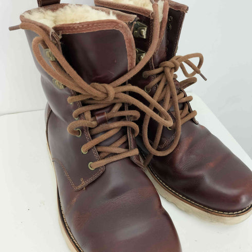 アグ UGG HANNEN ハネン レザーブーツ ムートンワークブーツ メンズ JPN:28
