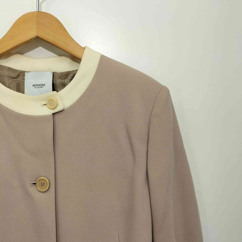 アニオナ AGNONA イタリア製 ノーカラー コート レディース EUR:40