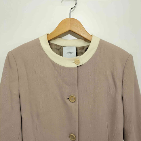 アニオナ AGNONA イタリア製 ノーカラー コート レディース EUR:40