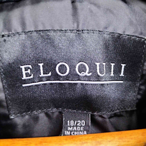 ELOQUII 総柄 フェイクファーコート レディース