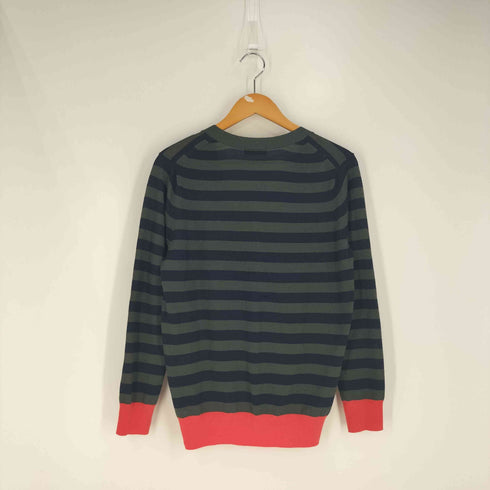 ポールスミスブラック Paul Smith BLACK ボーダー ウール ニットカーディガン レディース import:L