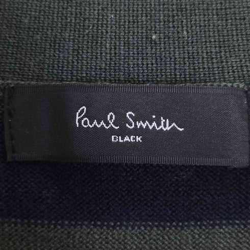 ポールスミスブラック Paul Smith BLACK ボーダー ウール ニットカーディガン レディース import:L