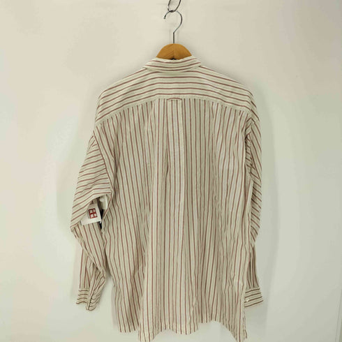 イッセイミヤケ ISSEY MIYAKE フラップポケット ストライプ柄シャツ メンズ