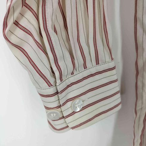 イッセイミヤケ ISSEY MIYAKE フラップポケット ストライプ柄シャツ メンズ