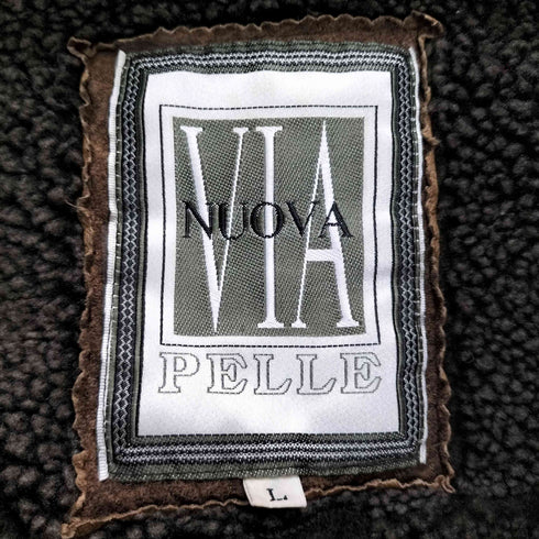 VIA NUOVA PELLE 裏地ボア ピッグレザー ジャケット メンズ import:L