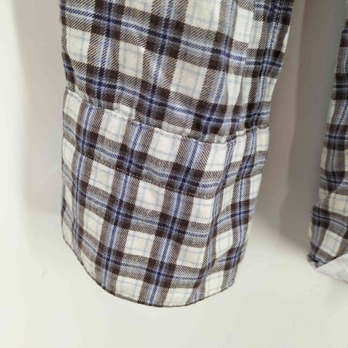 フィナモレ FINAMORE カッタウェイ チェックシャツ メンズ 15/38
