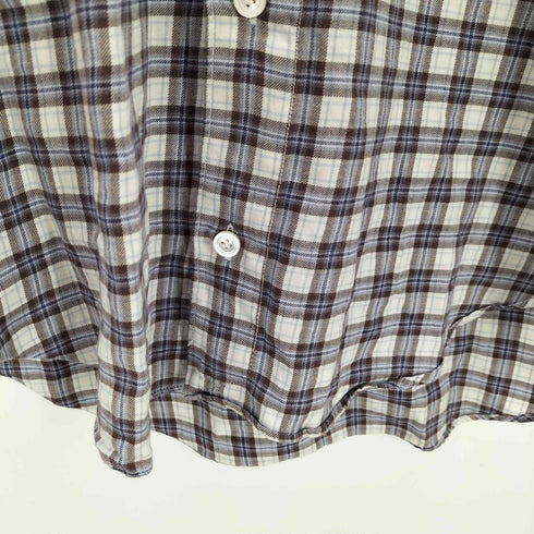 フィナモレ FINAMORE カッタウェイ チェックシャツ メンズ 15/38