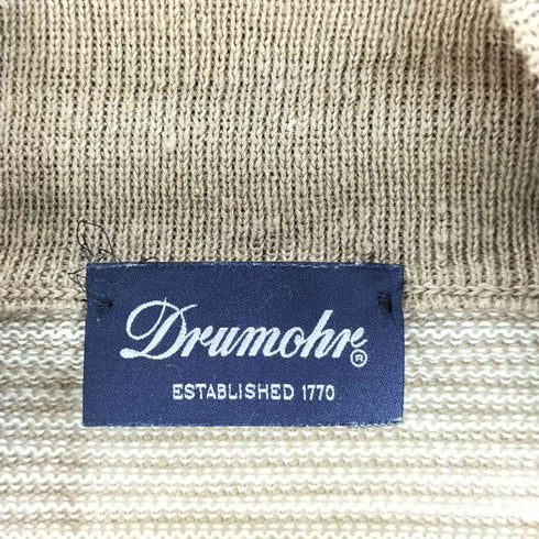 ドルモア Drumohr ボーダーリネンニットカーディガン メンズ JPN:46