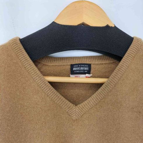 ブルックスブラザーズ BROOKS BROTHERS 90-2000S 英国製 Vネック ウールニット レディース