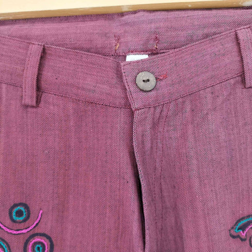 MADE IN NEPAL ネイティブ刺繍フレアパンツ メンズ JPN:S