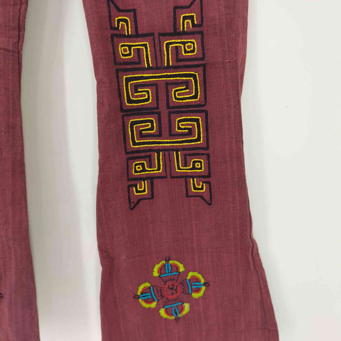 MADE IN NEPAL ネイティブ刺繍フレアパンツ メンズ JPN:S