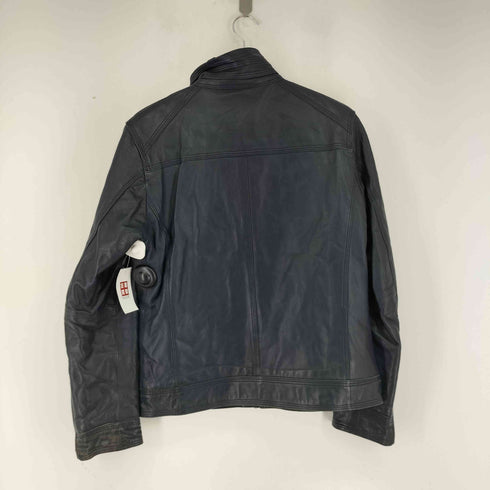 バーバリーブラックレーベル BURBERRY BLACK LABEL シングルライダースジャケット 羊革 メンズ JPN:L