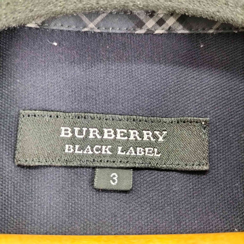 バーバリーブラックレーベル BURBERRY BLACK LABEL ロゴ刺繍 S/S ポロシャツ メンズ JPN:3