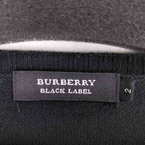 バーバリーブラックレーベル BURBERRY BLACK LABEL カシミヤ混コットンニット メンズ JPN:2