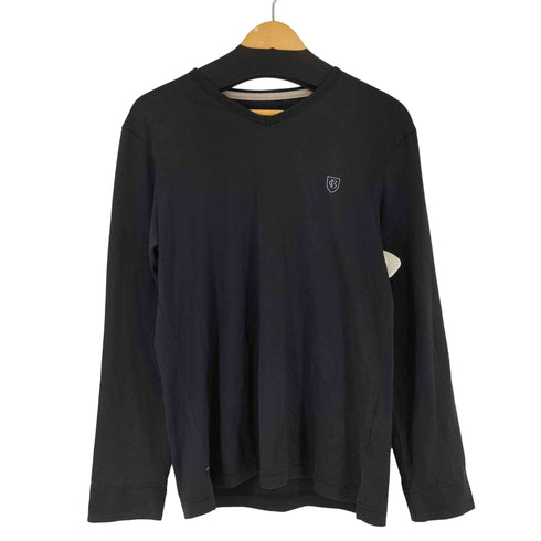 ブラックレーベルクレストブリッジ BLACK LABEL CRESTBRIDGE ロゴ刺繍 Vネック L/S Tシャツ メンズ JPN:3