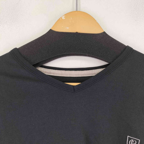 ブラックレーベルクレストブリッジ BLACK LABEL CRESTBRIDGE ロゴ刺繍 Vネック L/S Tシャツ メンズ JPN:3