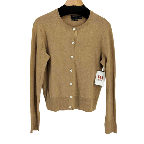 ポロラルフローレン POLO RALPH LAUREN PIMA COTTON ポニー刺繍 クルーネックカーディガン レディース JPN:M