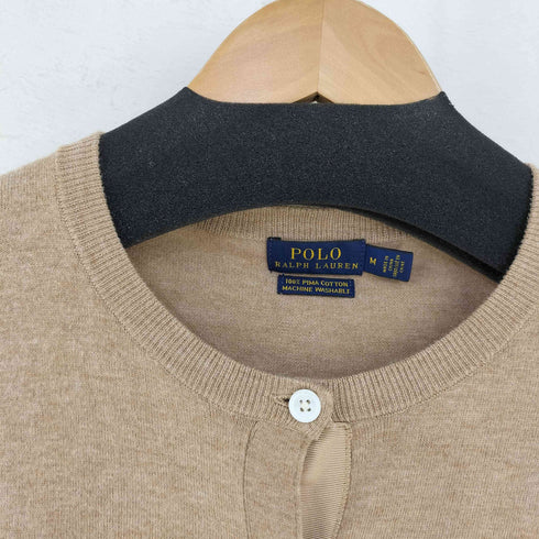 ポロラルフローレン POLO RALPH LAUREN PIMA COTTON ポニー刺繍 クルーネックカーディガン レディース JPN:M