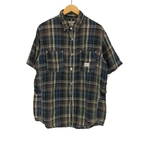 ササフラス SASSAFRAS リネン 半袖チェックシャツ メンズ JPN:M