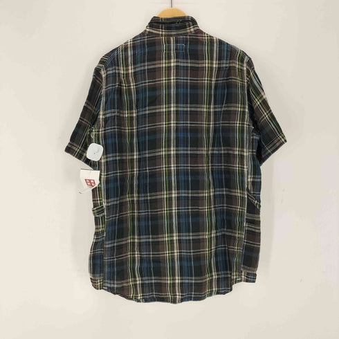 ササフラス SASSAFRAS リネン 半袖チェックシャツ メンズ JPN:M