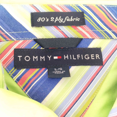 トミーヒルフィガー TOMMY HILFIGER 80'S 2ply fabric 半袖シャツ メンズ import:L