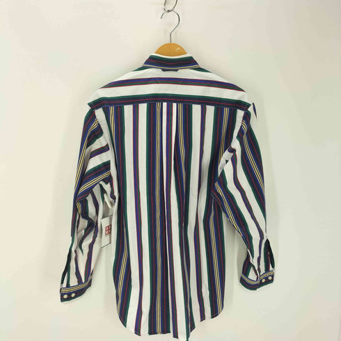 トミーヒルフィガー TOMMY HILFIGER 刺繍ロゴ マルチストライプ ボタンダウン ロングスリーブシャツ メンズ import:S