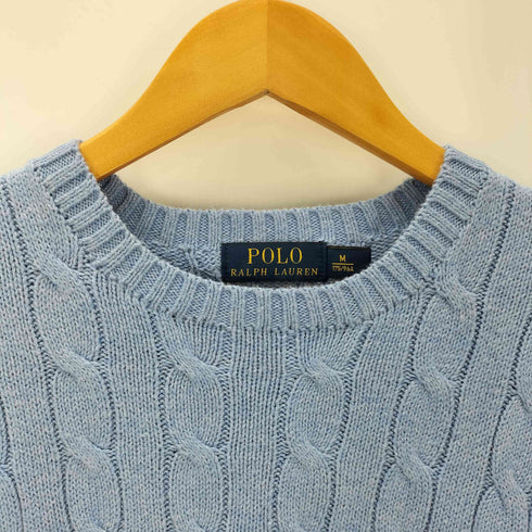 ポロラルフローレン POLO RALPH LAUREN ポニー刺繍 ケーブル編み コットンニット メンズ import:M