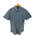 ラルフローレン RALPH LAUREN CUSTOM FIT リネン混 半袖 チェック ボタンダウンシャツ メンズ import:L