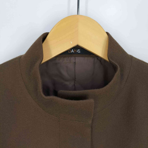 ダックス DAKS カシミヤ混 ウール 比翼 スタンドカラー ジャケット レディース 11AR