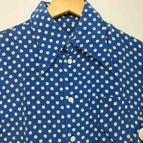 ジュンヤワタナベコムデギャルソン JUNYA WATANABE COMME des GARCONS AD2001 ドット柄 総キュプラ ロングカラーS/Sシャツ レディース
