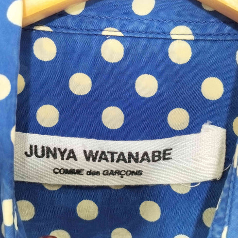 ジュンヤワタナベコムデギャルソン JUNYA WATANABE COMME des GARCONS AD2001 ドット柄 総キュプラ ロングカラーS/Sシャツ レディース