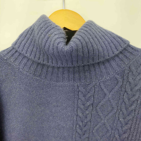ANELA LUX タートルネック ケーブル編み ロングニット レディース JPN:15号