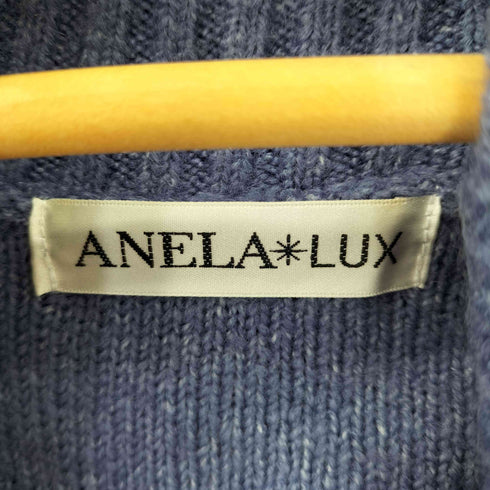 ANELA LUX タートルネック ケーブル編み ロングニット レディース JPN:15号