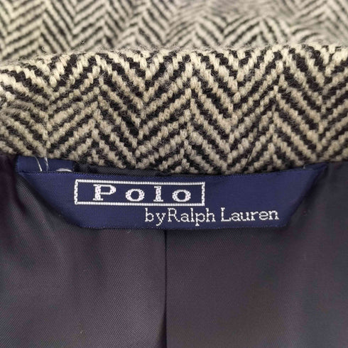 ポロバイラルフローレン Polo by RALPH LAUREN 三角タグ 3B ヘリンボーン テーラードジャケット メンズ L