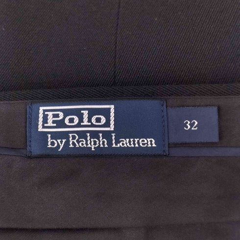 ポロバイラルフローレン Polo by RALPH LAUREN スエードパッチ ウール スラックスパンツ メンズ 32