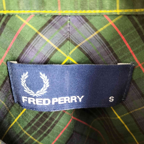 フレッドペリー FRED PERRY ロゴ刺繍 チェック柄 BD 長袖シャツ メンズ import:S