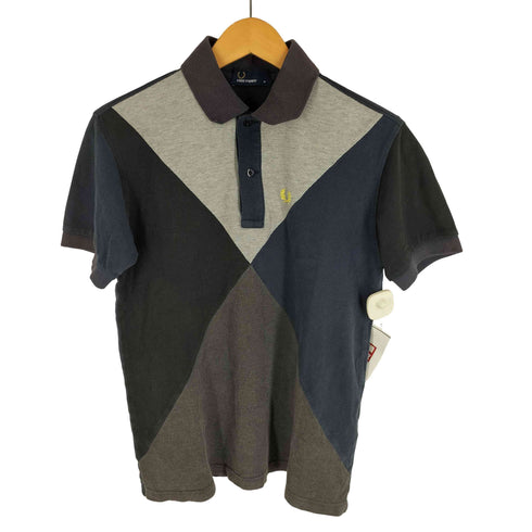フレッドペリー FRED PERRY ロゴ刺繍 アーガイル 切り替えポロシャツ メンズ import:M