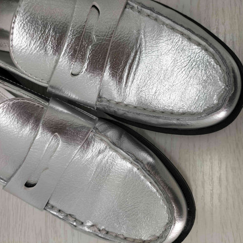 ザラ ZARA METALLIC LOAFERS メタリック ローファー レディース JPN:24