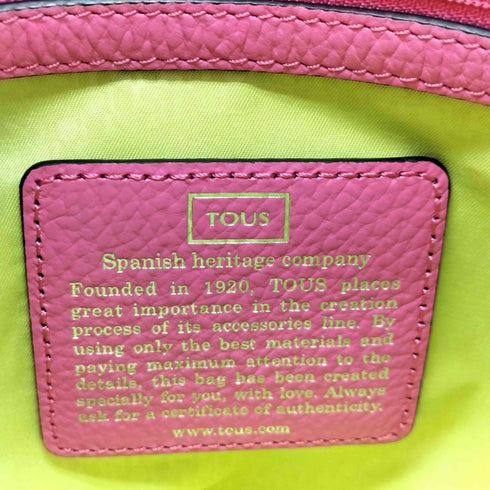 トウス TOUS ストーンカラーの革製ショルダーバッグ レディース
