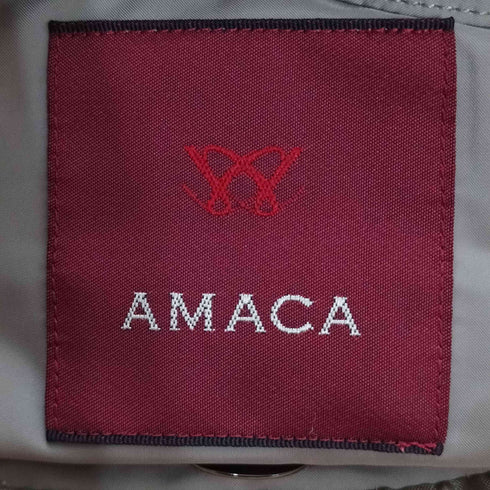 アマカ amaca フード付き ノーカラー キルティングコート レディース JPN:38