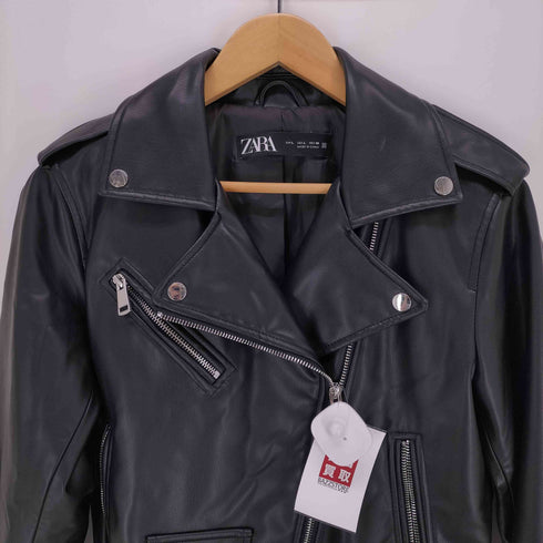ザラ ZARA フェイクレザーダブルライダース レディース import:L