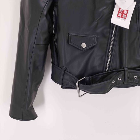 ザラ ZARA フェイクレザーダブルライダース レディース import:L