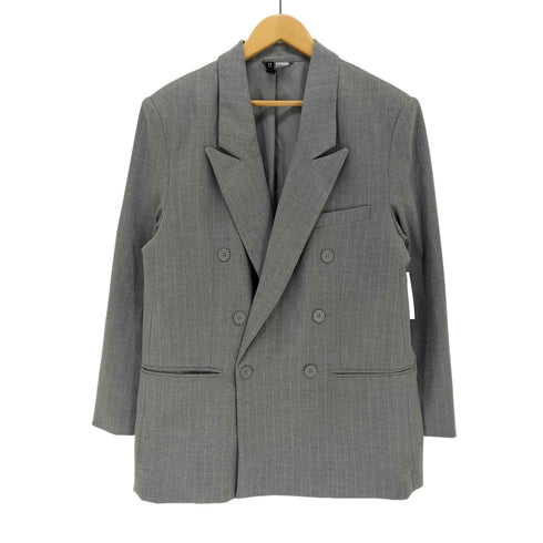 エイチアンドエム H&M ストライプダブルテーラードジャケット レディース import:XS